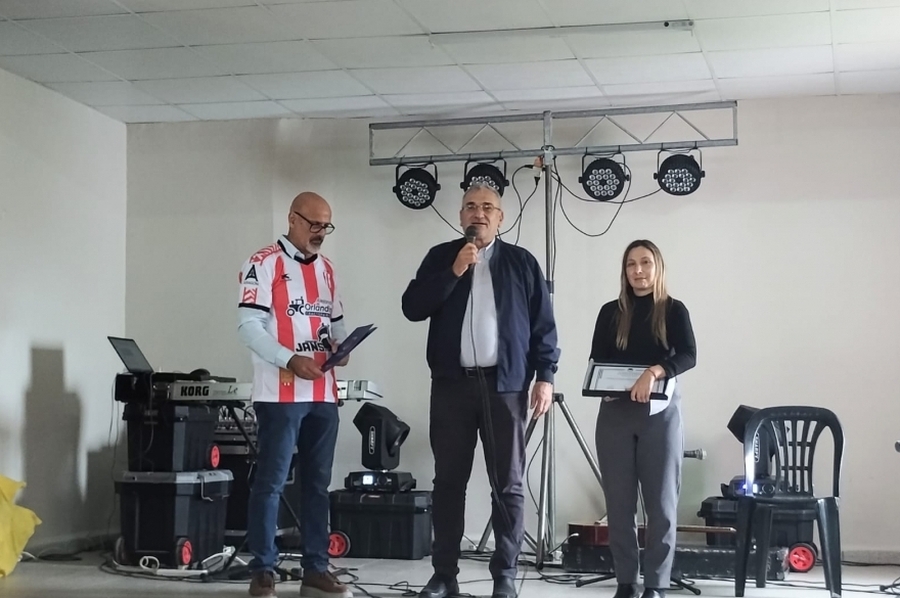 Calvo particippó de los festejos del centenario del Club Sportivo Aureliense