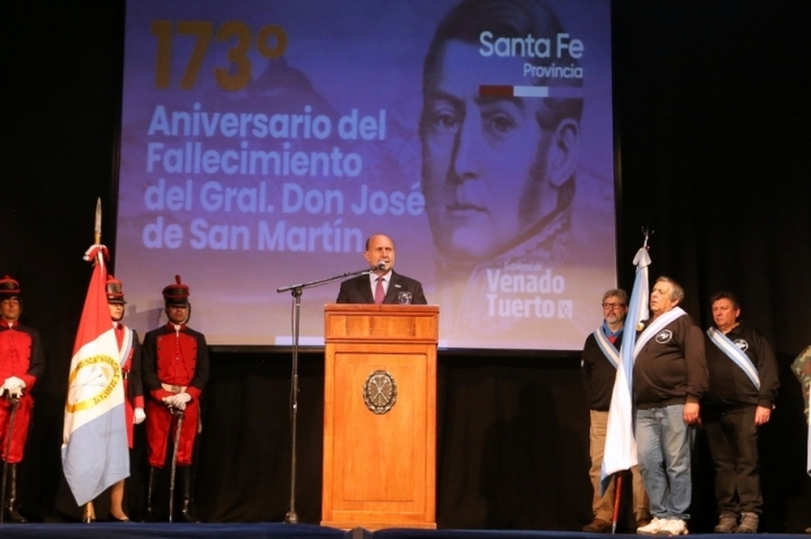 Perotti encabezó el acto por el 173º aniversario del fallecimiento del General José de San Martín