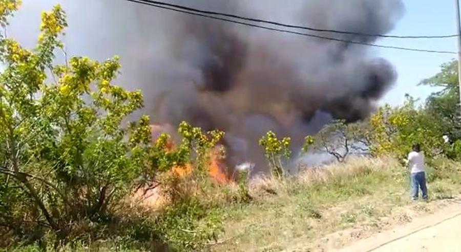 Grave incendio en Colastiné: policías y vecinos impidieron que llegara a las viviendas