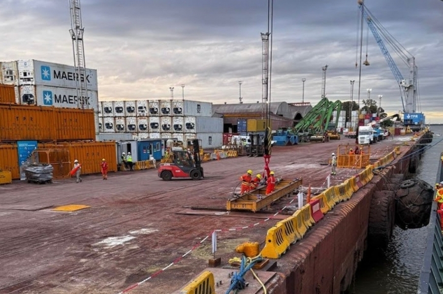 El sector siderúrgico del Puerto de Rosario volvió a operar con nuevas medidas de seguridad