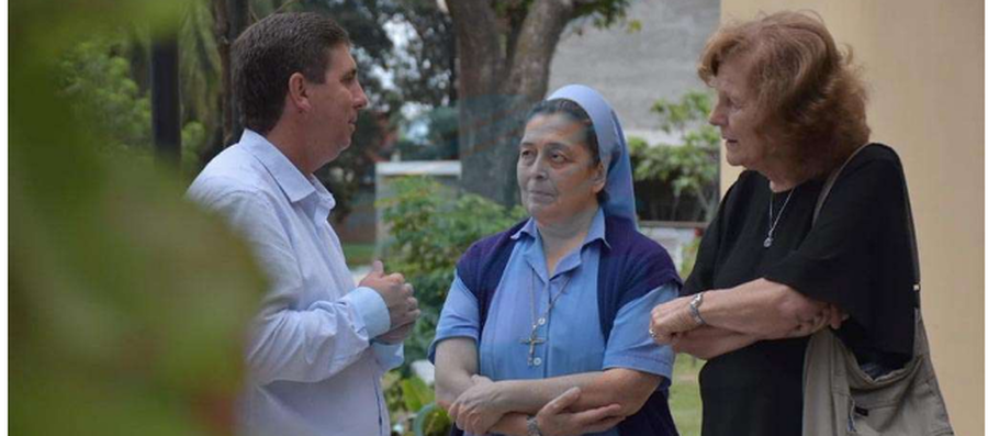 Pirola recorrió las obras que se realizan en el Hospice La Piedad