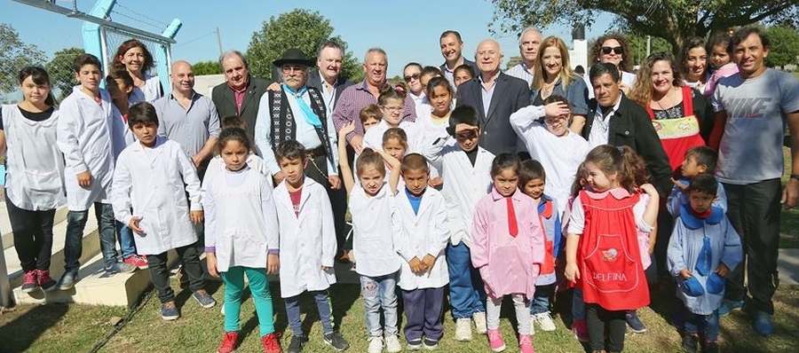 El Gobernador Lifschitz junto al Senador Michlig en el departamento San Cristóbal