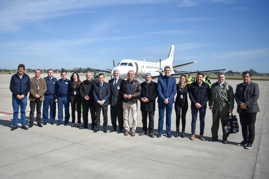 Costamagna participó de la presentación del nuevo vuelo Rosario-Neuquén