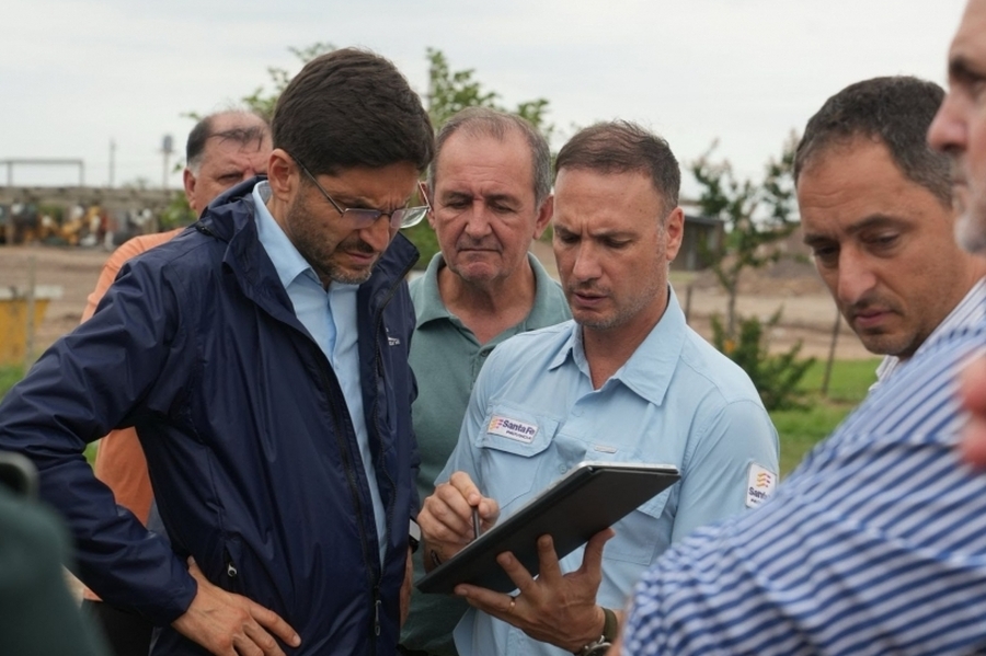 Pullaro recorrió las obras terminadas en los canales Arroyo Aguiar y Las Mandarinas