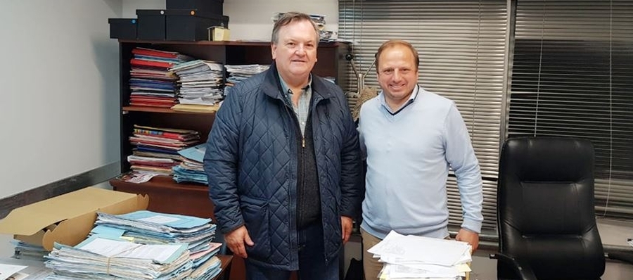 El Senador Michlig se reunió con el titular de la DPVyU por temas habitacionales del Dpto. San Cristóbal