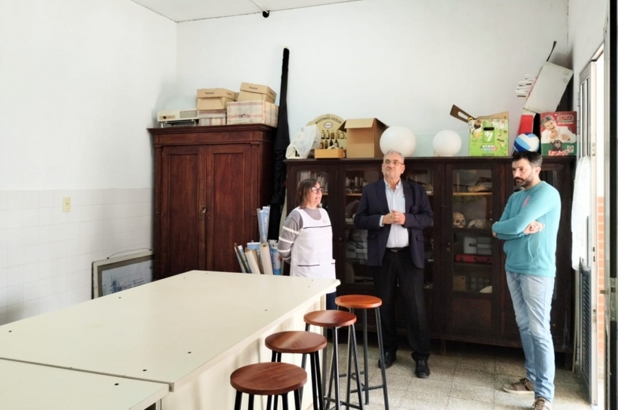 Calvo recorrió las instalaciones de Escuela Fiscal N°398 de María Juana