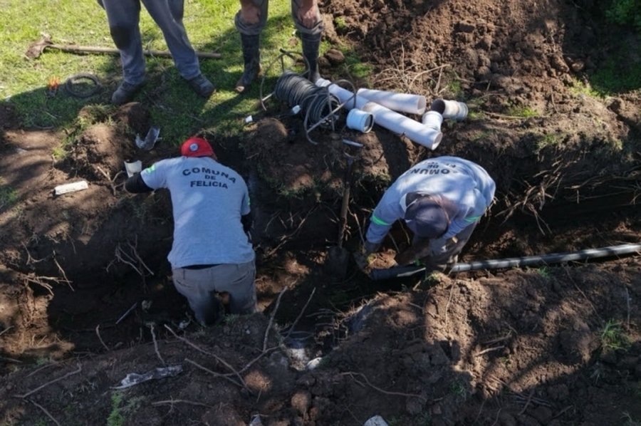 En Felicia, el gobierno de Pullaro está cerca de finalizar la obra para optimizar el agua potable