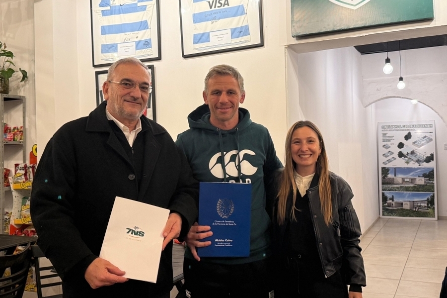 Calvo y Chivallero se reunieron con la comisión directiva del Círculo Rafaelino de Rugby