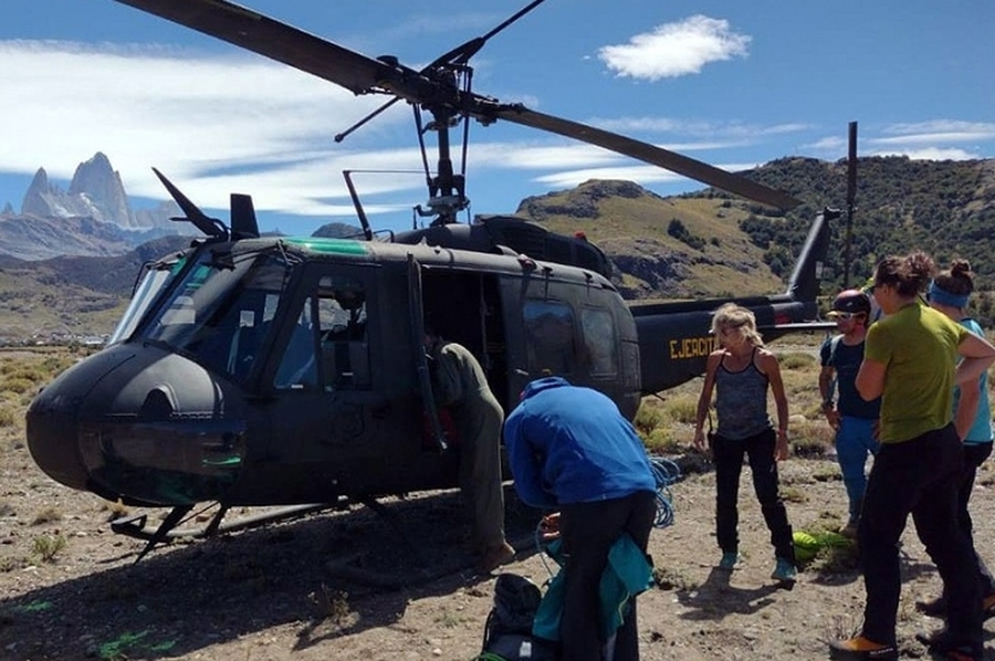 Avalancha y rescate en El Chaltén