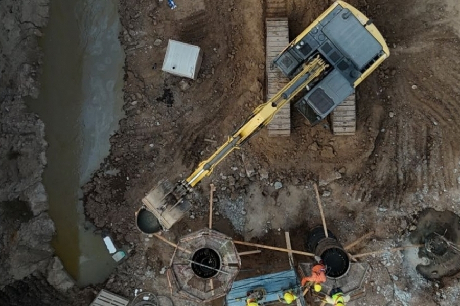 Nuevo Puente Santa Fe-Santo Tomé: ya fueron hormigonadas las tres primeras columnas
