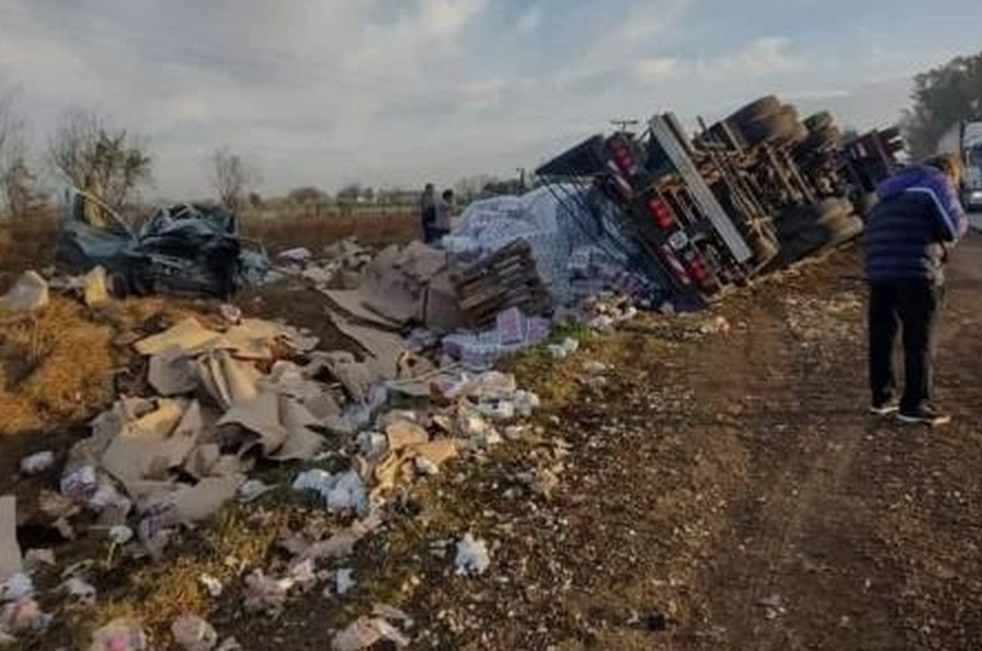 Murió un joven de San Justo en un choque frontal contra un camión sobre Ruta 11