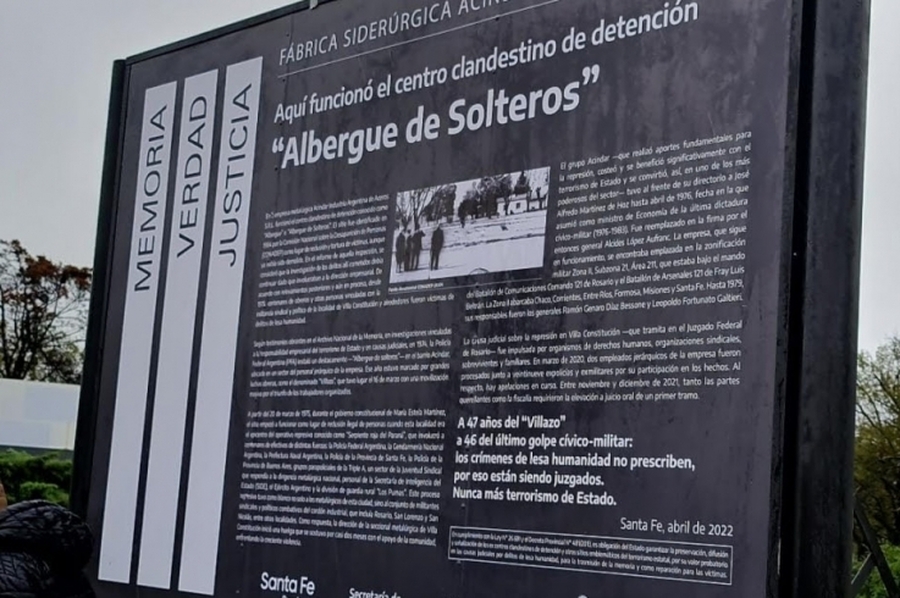 Se realizó la señalización del Espacio de Memoria de la metalúrgica Acindar