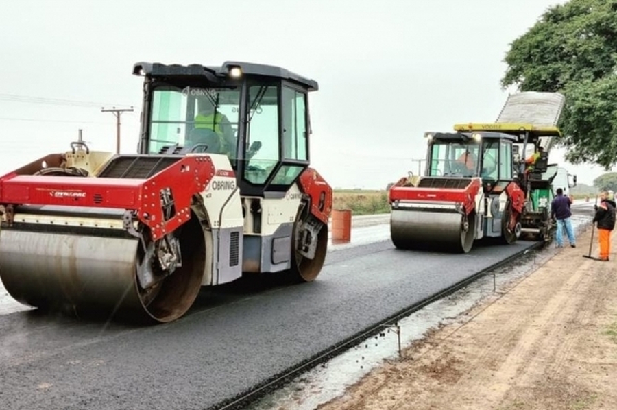 Etapa final: avanza la repavimentación de la Ruta 80 en el departamento San Jerónimo