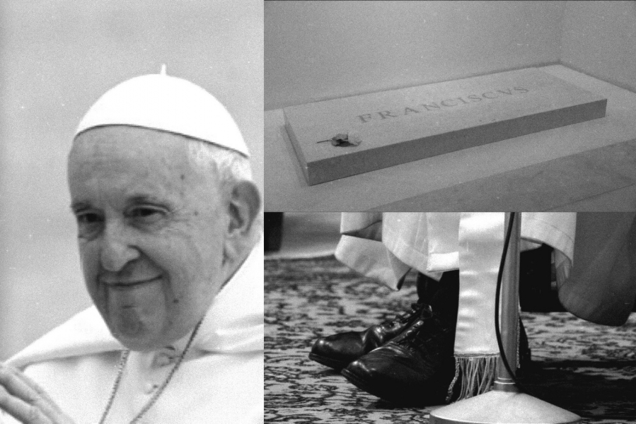 Un año sin Francisco: de los zapatos negros a la tumba al ras del suelo.