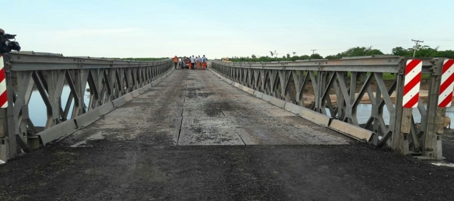 Se normalizó el tránsito sobre el puente en Colonia Teresa