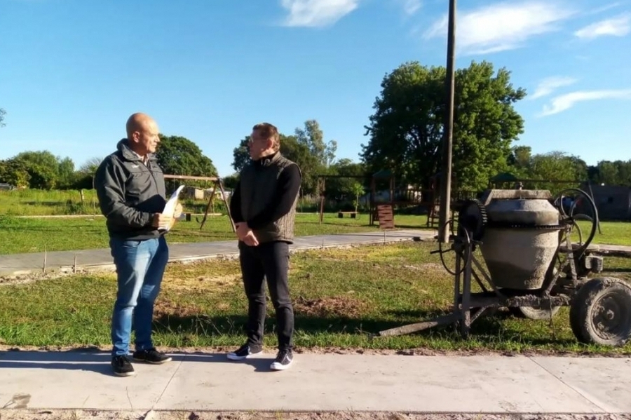 Borla recorrió obras en instituciones de San Justo y Marcelino Escalada
