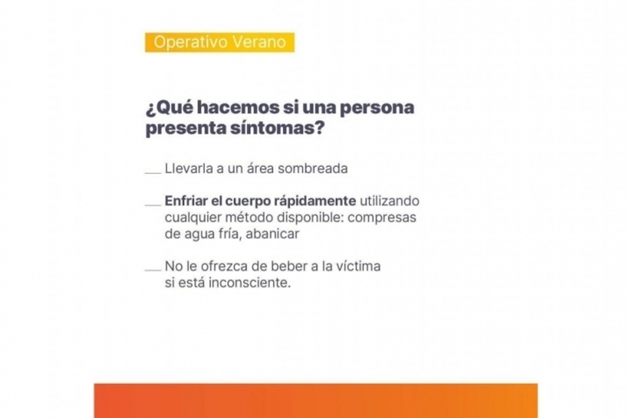 Altas temperaturas: Provincia brinda recomendaciones para evitar golpes de calor