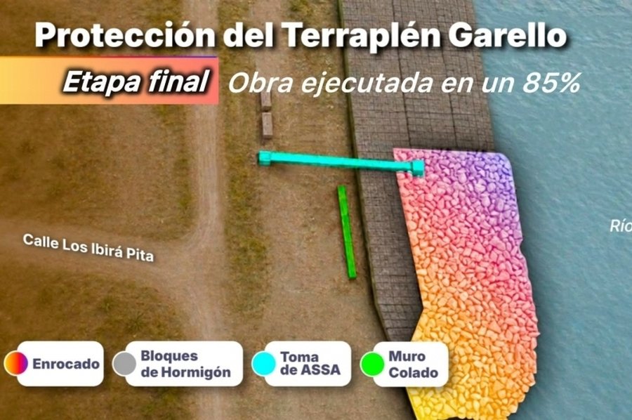 Terraplén Garello: así son los trabajos con los que el Gobierno Provincial encara la última etapa