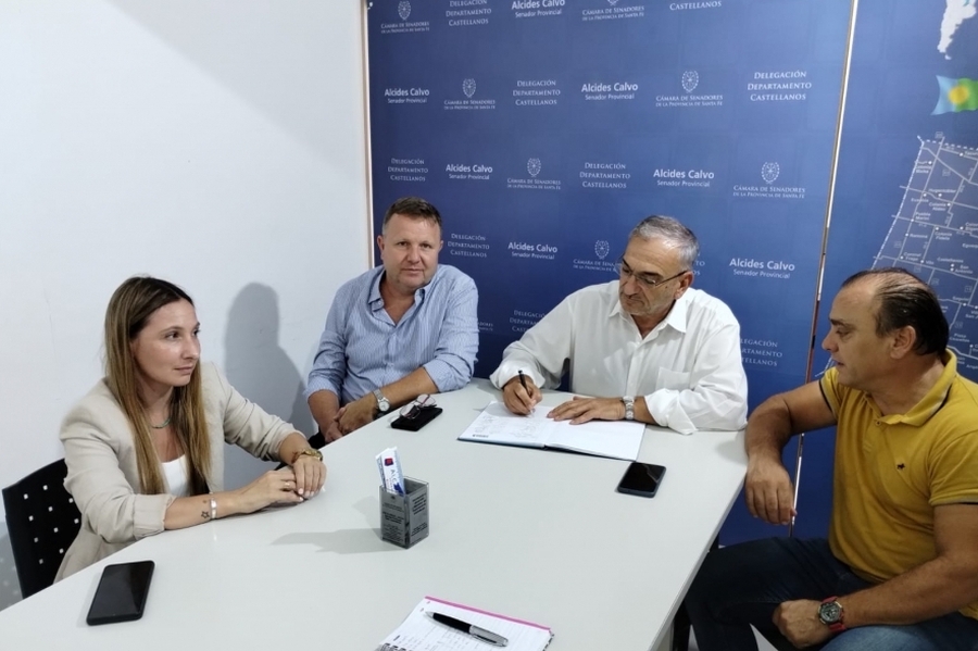 Reunión de trabajo de Calvo con representantes de la Asociación Bancaria de Rafaela