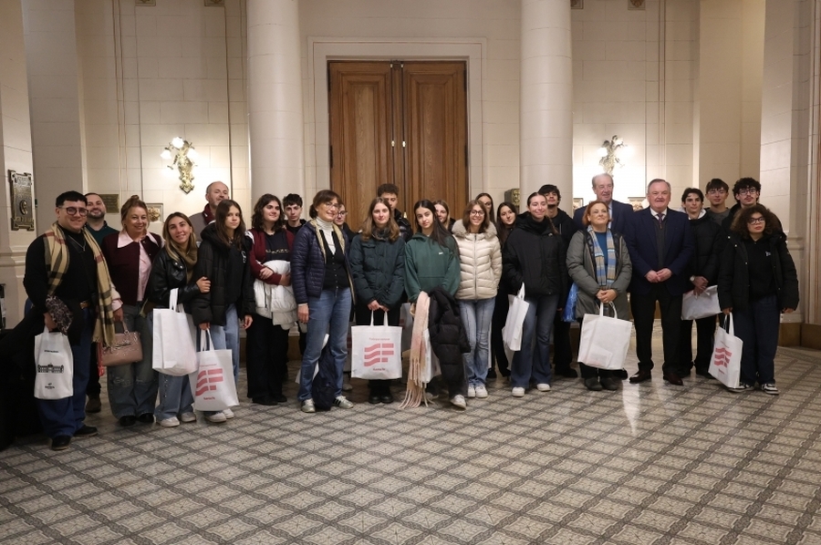 Michlig y Marcón recibieron a estudiantes italianos en la Legislatura
