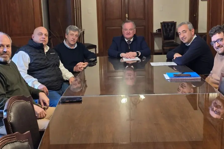 Felipe Michlig recibió en la presidencia del Senado al intendente de Rosario Pablo Javkin