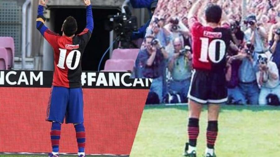 Messi hizo un gol y lo homenajeó a Maradona de una forma especial