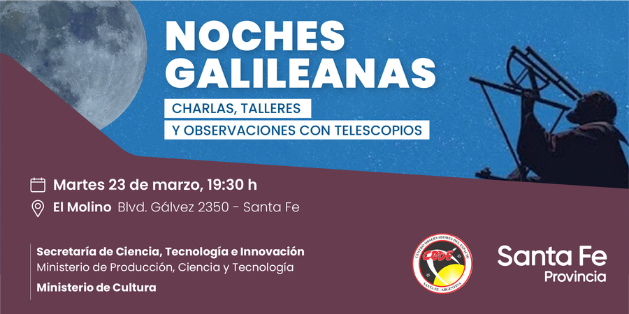 Se realizará el primer encuentro de “Noches Galileanas” del año