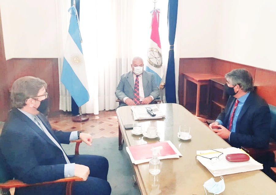 Los legisladores Rodrigo Borla y Fabian Bastia se reunieron con el presidente de la corte